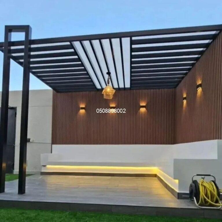 برجولات جدة 2025 | تصاميم خشبية وحديدية حديثة للحدائق والبلكونات